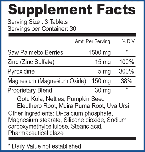   Procerin Suppelement Facts  